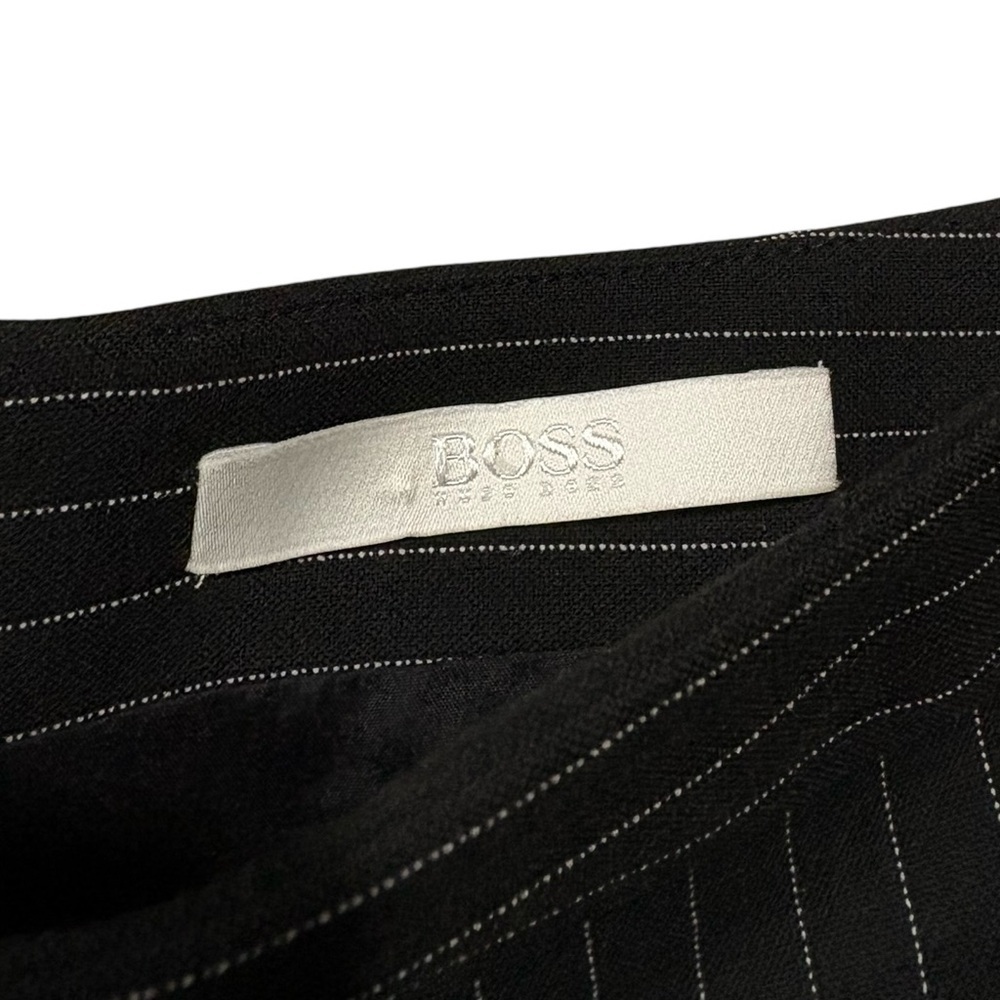 Hugo Boss, Black Pinstripe Pencil Skirt, Size 14 US, Office Classic - Picture 3 of 11